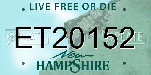 ET20152 New Hampshire License Plate