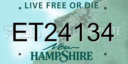 ET24134 New Hampshire License Plate