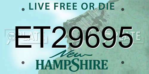 ET29695 New Hampshire License Plate