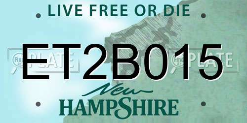 ET2B015 New Hampshire License Plate