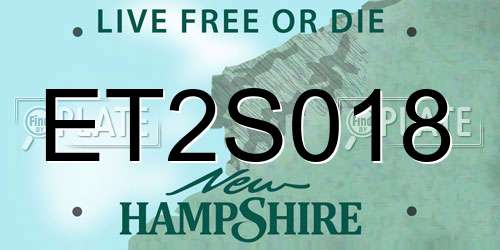 ET2S018 New Hampshire License Plate