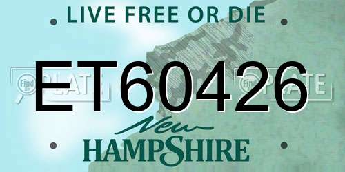 ET60426 New Hampshire License Plate