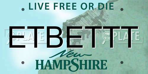 ETBETTT New Hampshire License Plate
