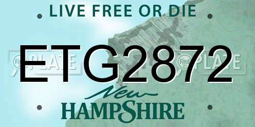 ETG2872 New Hampshire License Plate