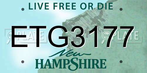 ETG3177 New Hampshire License Plate
