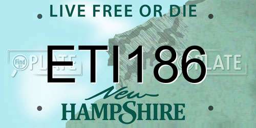 ETI186 New Hampshire License Plate