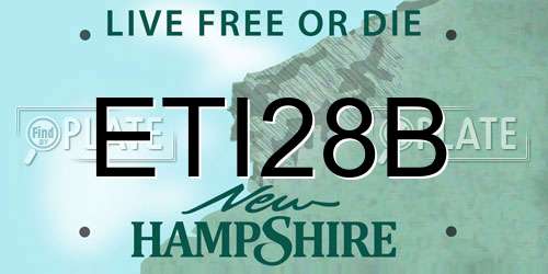 ETI28B New Hampshire License Plate