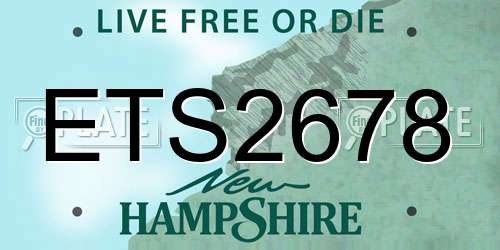 ETS2678 New Hampshire License Plate