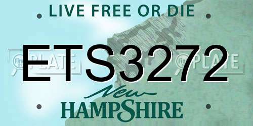 ETS3272 New Hampshire License Plate