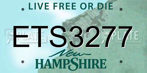 ETS3277 New Hampshire License Plate