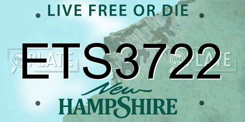 ETS3722 New Hampshire License Plate