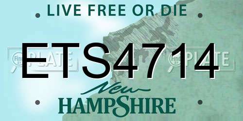 ETS4714 New Hampshire License Plate