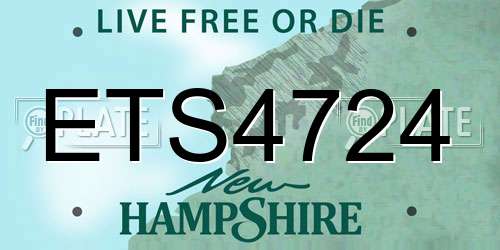 ETS4724 New Hampshire License Plate