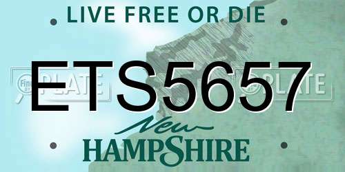 ETS5657 New Hampshire License Plate