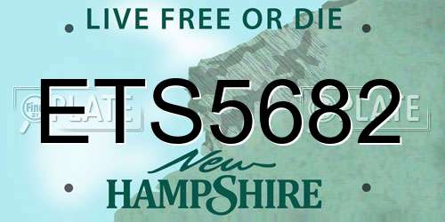 ETS5682 New Hampshire License Plate