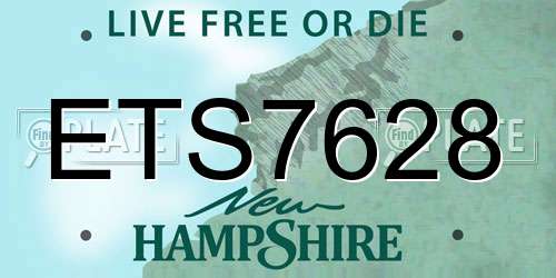 ETS7628 New Hampshire License Plate