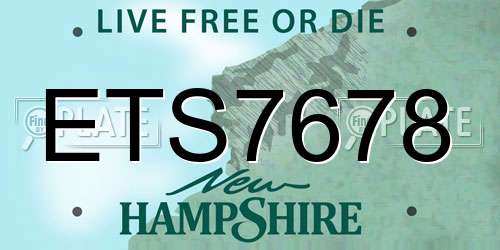 ETS7678 New Hampshire License Plate