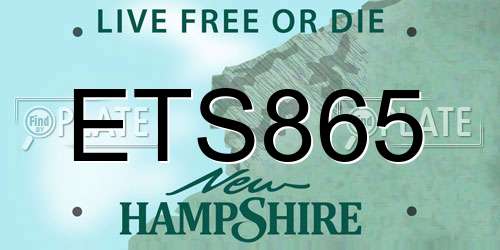 ETS865 New Hampshire License Plate