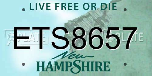 ETS8657 New Hampshire License Plate