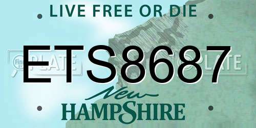 ETS8687 New Hampshire License Plate
