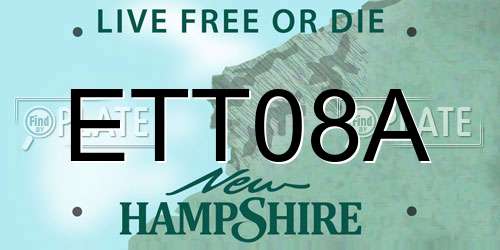 ETT08A New Hampshire License Plate