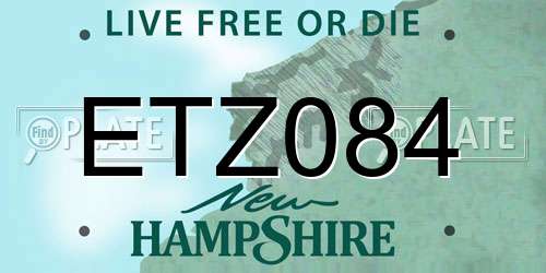 ETZ084 New Hampshire License Plate
