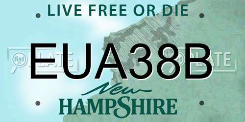 EUA38B New Hampshire License Plate