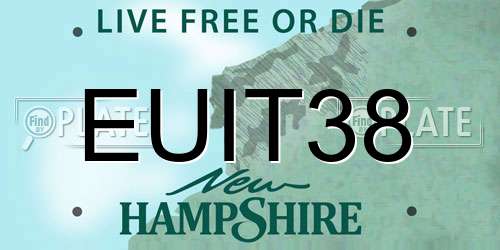 EUIT38 New Hampshire License Plate