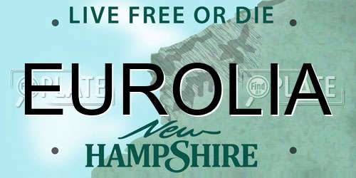EUROLIA New Hampshire License Plate