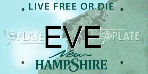 EVE New Hampshire License Plate