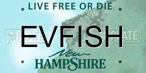 EVFISH New Hampshire License Plate