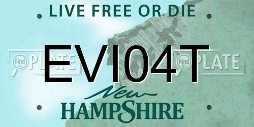 EVI04T New Hampshire License Plate