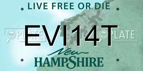 EVI14T New Hampshire License Plate