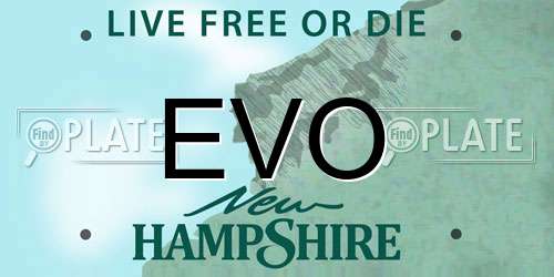 EVO New Hampshire License Plate
