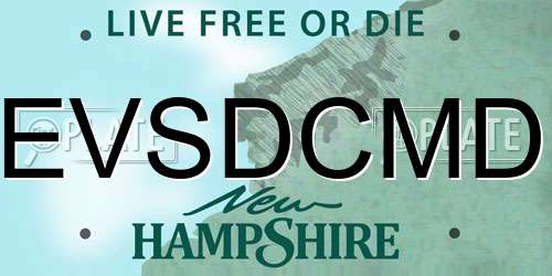 EVSDCMD New Hampshire License Plate