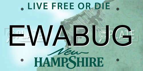 EWABUG New Hampshire License Plate