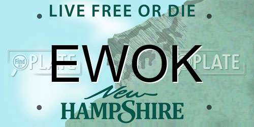 EWOK New Hampshire License Plate