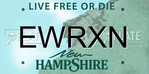 EWRXN New Hampshire License Plate
