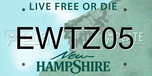 EWTZ05 New Hampshire License Plate