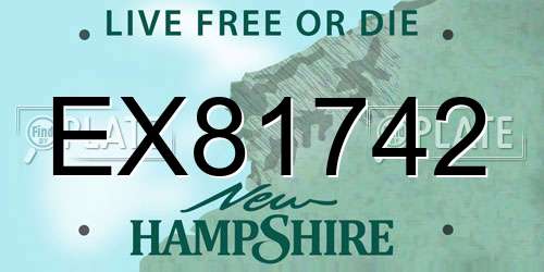 EX81742 New Hampshire License Plate