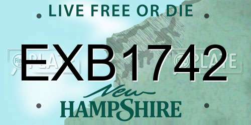 EXB1742 New Hampshire License Plate