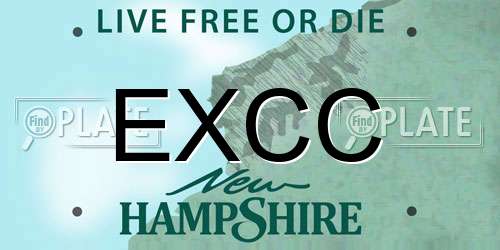 EXCC New Hampshire License Plate