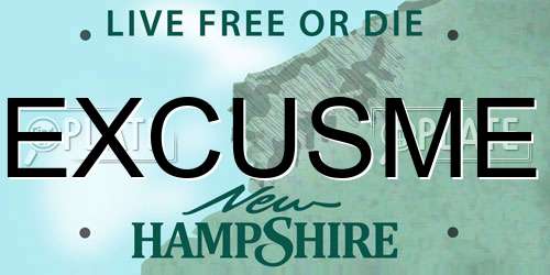 EXCUSME New Hampshire License Plate
