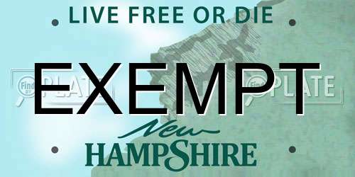 EXEMPT New Hampshire License Plate