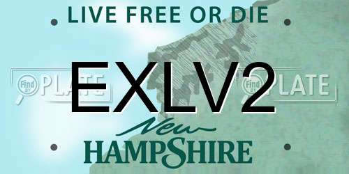EXLV2 New Hampshire License Plate