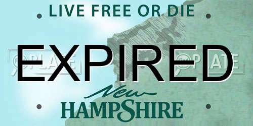 EXPIRED New Hampshire License Plate