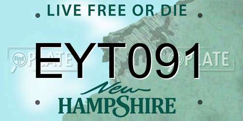 EYT091 New Hampshire License Plate
