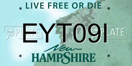 EYT09I New Hampshire License Plate