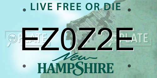 EZ0Z2E New Hampshire License Plate