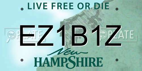 EZ1B1Z New Hampshire License Plate